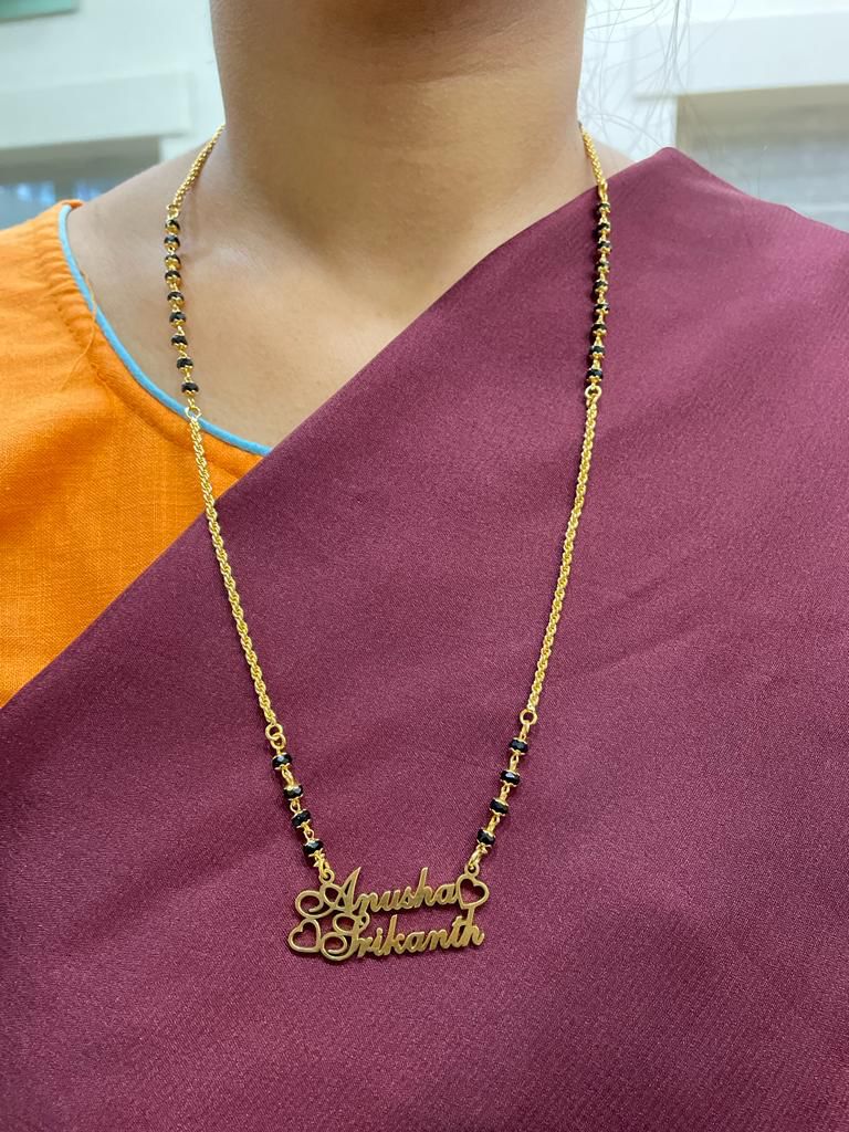 Couple Name Mangalsutra Stylish Husband-Wife Name Mangalsutra