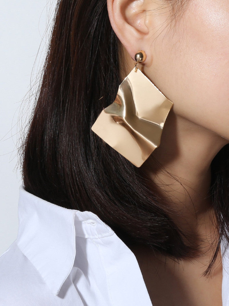 Digital Dress Room Gold Dangle Drop Earrings