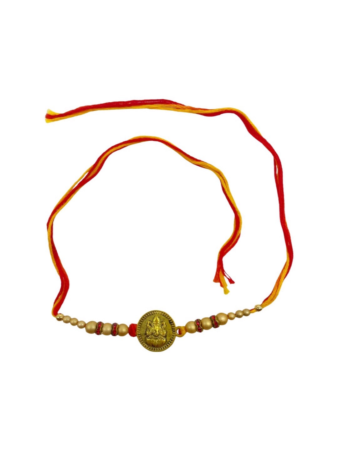 Coin Rakhi Shop (Set of 3) Ganesh Coins Rakhi Online – Digital Dress Room