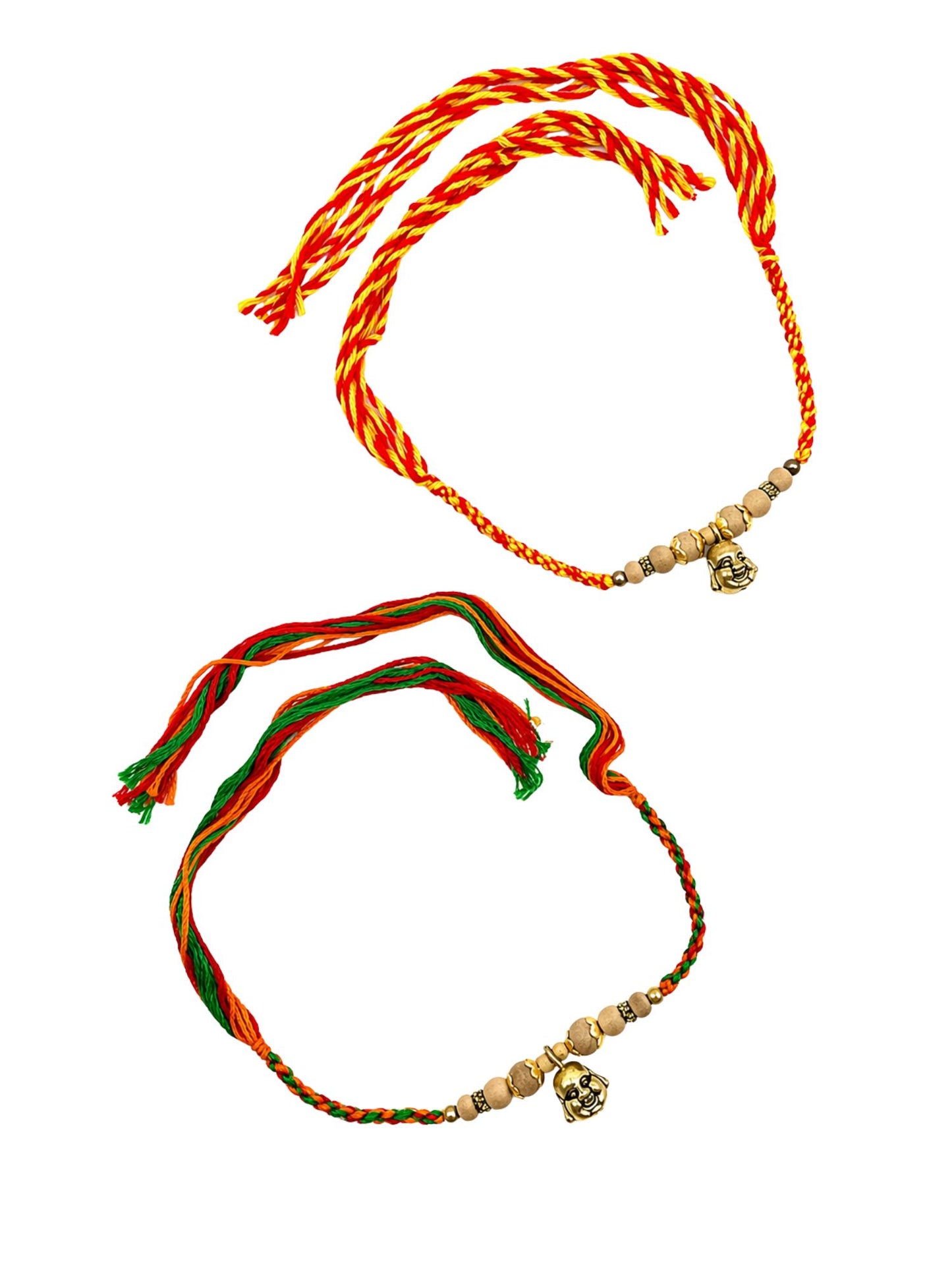 (Set of 2) Laughing Buddha Rakhi Bracelet For Bhai Bro