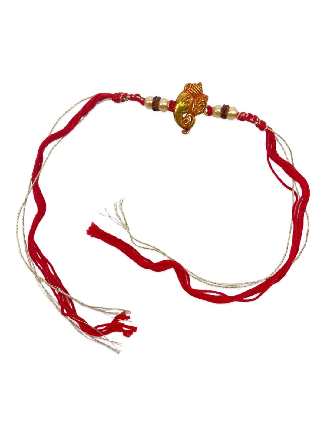 Lord Ganesha With Pearls Rakhi Bracelet for Raksha Bandhan