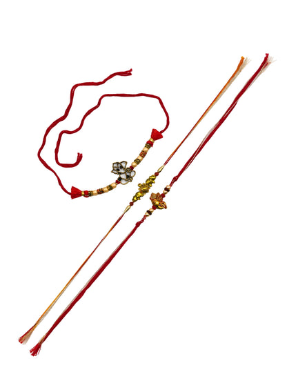 (Set of 3) Ganesha Turtle Rakhi Bracelet Bhai Bhaiya Bro