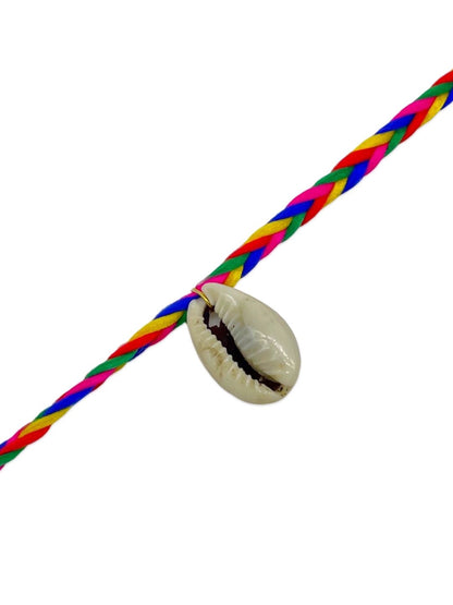 Sea-shell  Multicolor Thread Rakhi Bracelet for Raksha Bandhan