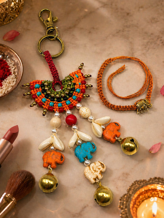 (Set of 2) Elephant Lumba Rakhi Bhaiya Bhabhi Gift