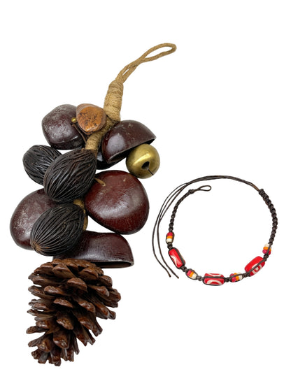(Set of 2) Geometric Tribal Bead Lumba Rakhi Bhaiya Bhabhi