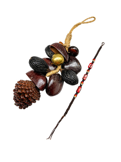 (Set of 2) Geometric Tribal Bead Lumba Rakhi Bhaiya Bhabhi