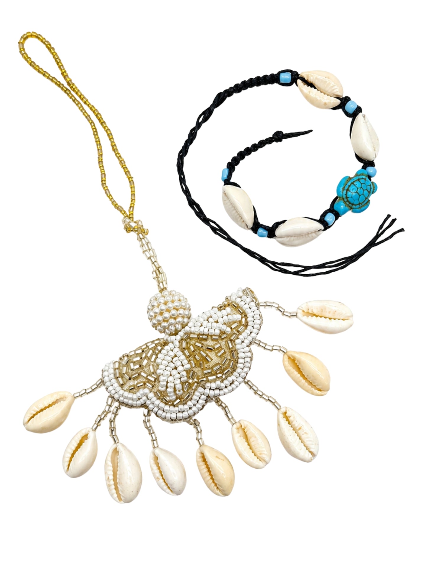 (Set of 2) Turtle Shell Beaded Lumba Rakhi Bhaiya Bhabhi