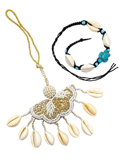 (Set of 2) Turtle Shell Beaded Lumba Rakhi Bhaiya Bhabhi