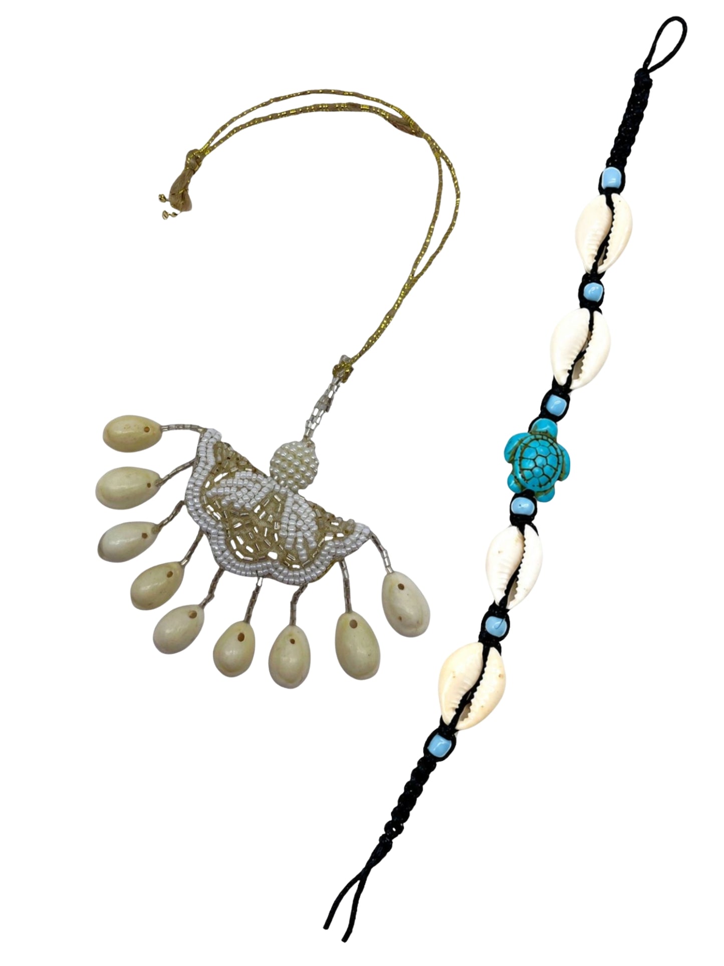 (Set of 2) Turtle Shell Beaded Lumba Rakhi Bhaiya Bhabhi