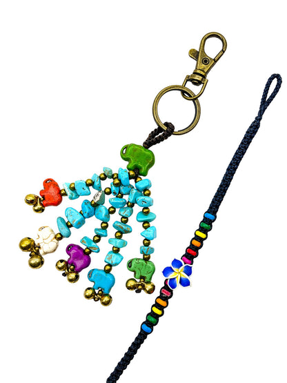 (Set of 2) Elephant Floral Lumba Rakhi Bhaiya Bhabhi