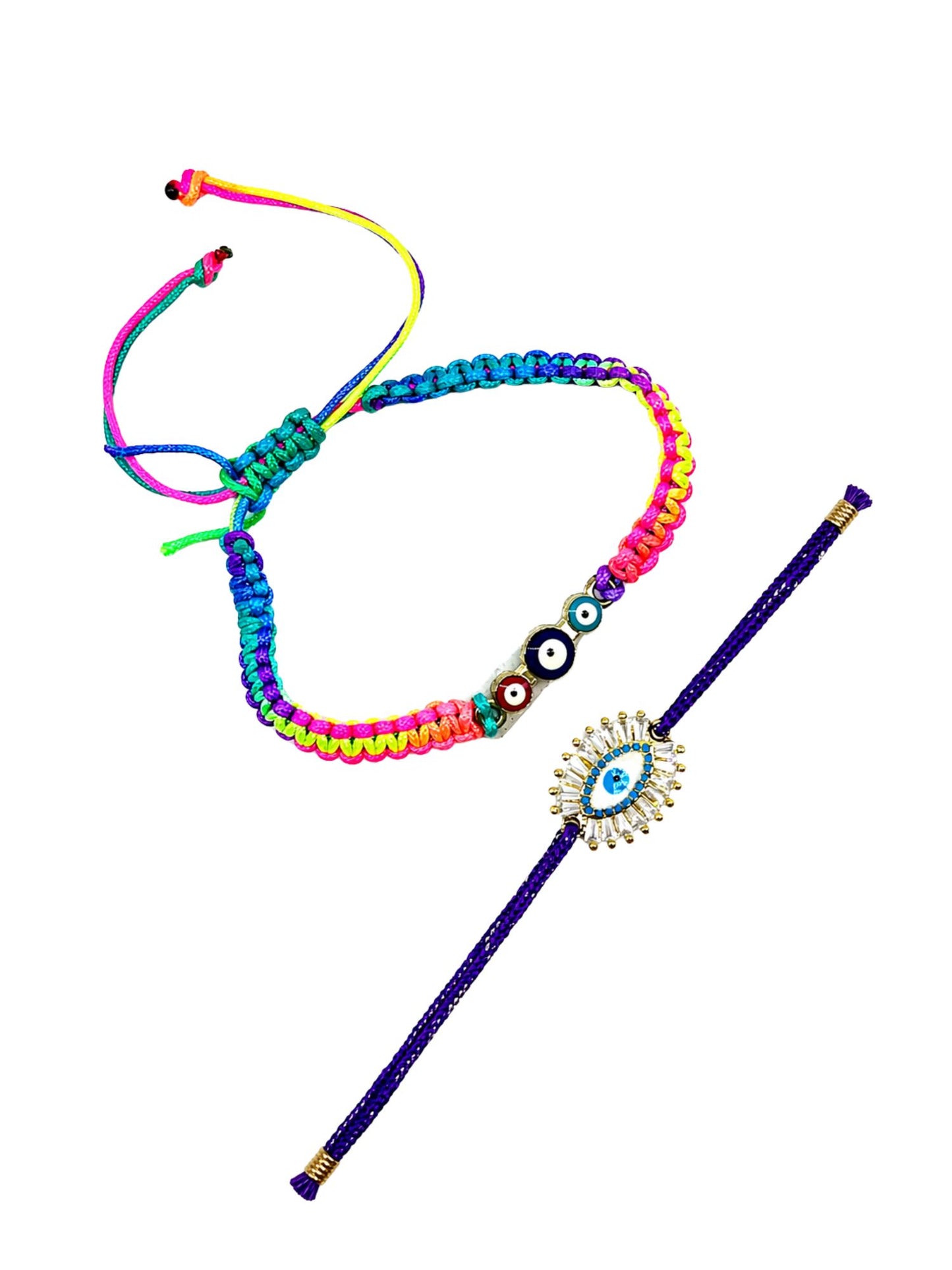 (Set of 2) Evil Eye Bracelet Rakhi For Bhai Bro
