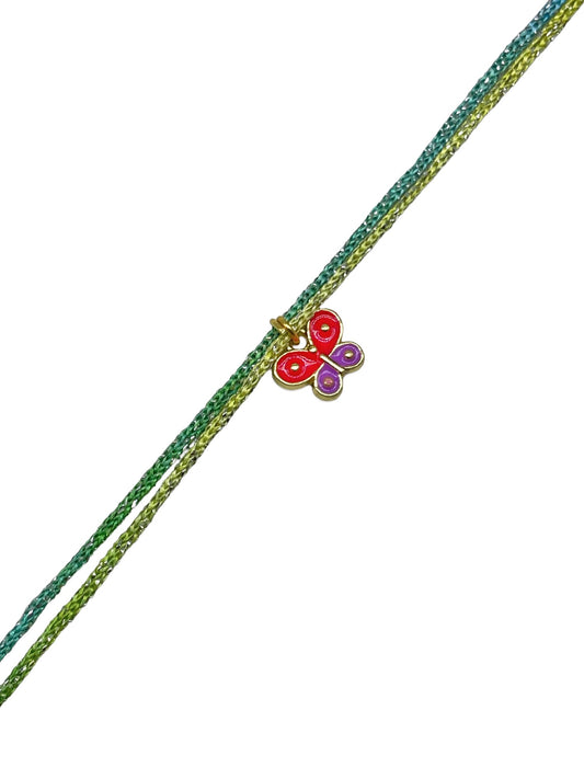 Mini Butterfly Charm Rakhi Lumba