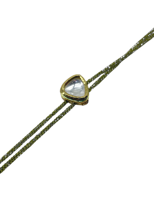Small Triangle Kundan Rakhi Lumba