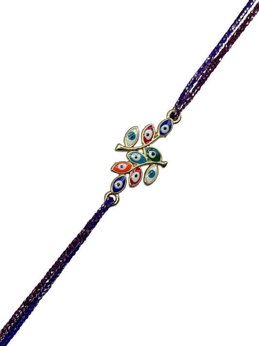 Leaf Evil Eye Charm Rakhi Lumba