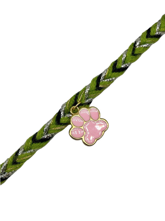 Pink Animal Paw Charm Rakhi Lumba