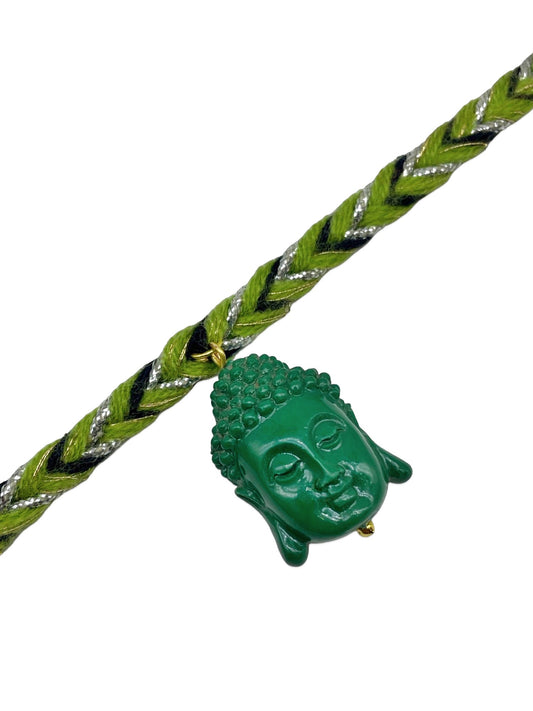 Green Buddha Charm Rakhi Lumba
