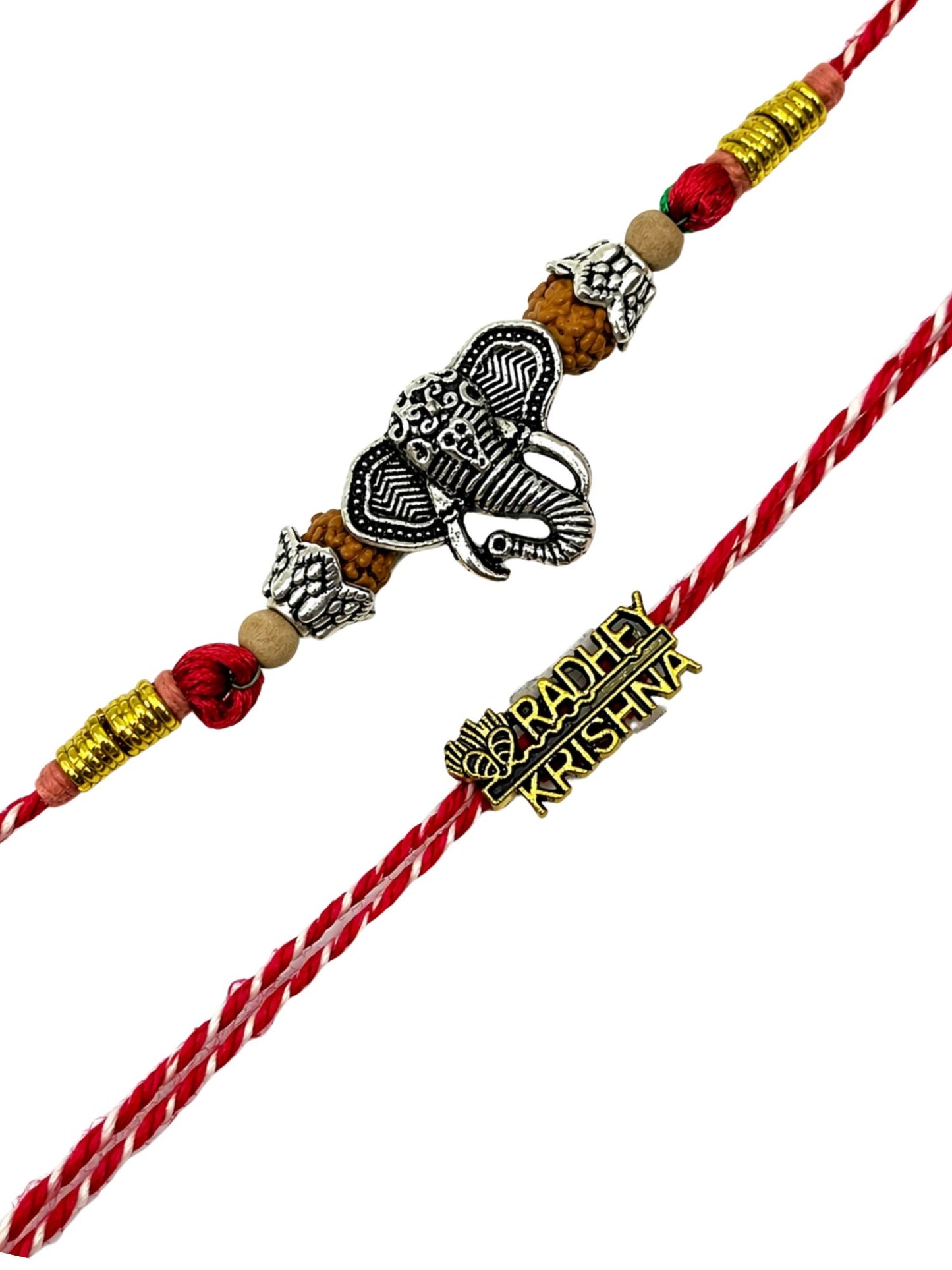 (Set of 2) Ganesh Krishna Bracelet Rakhi For Bhai Bro