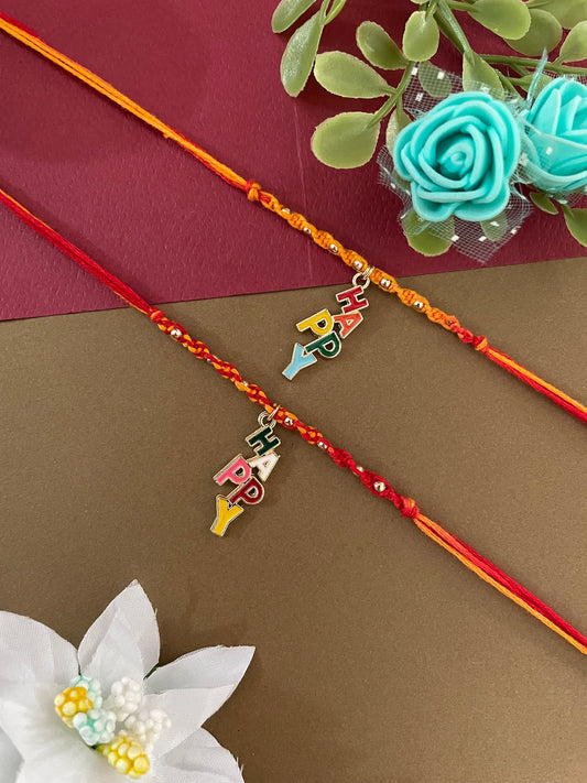 (Set of 2) HAPPY Charms Rakhi Lumba