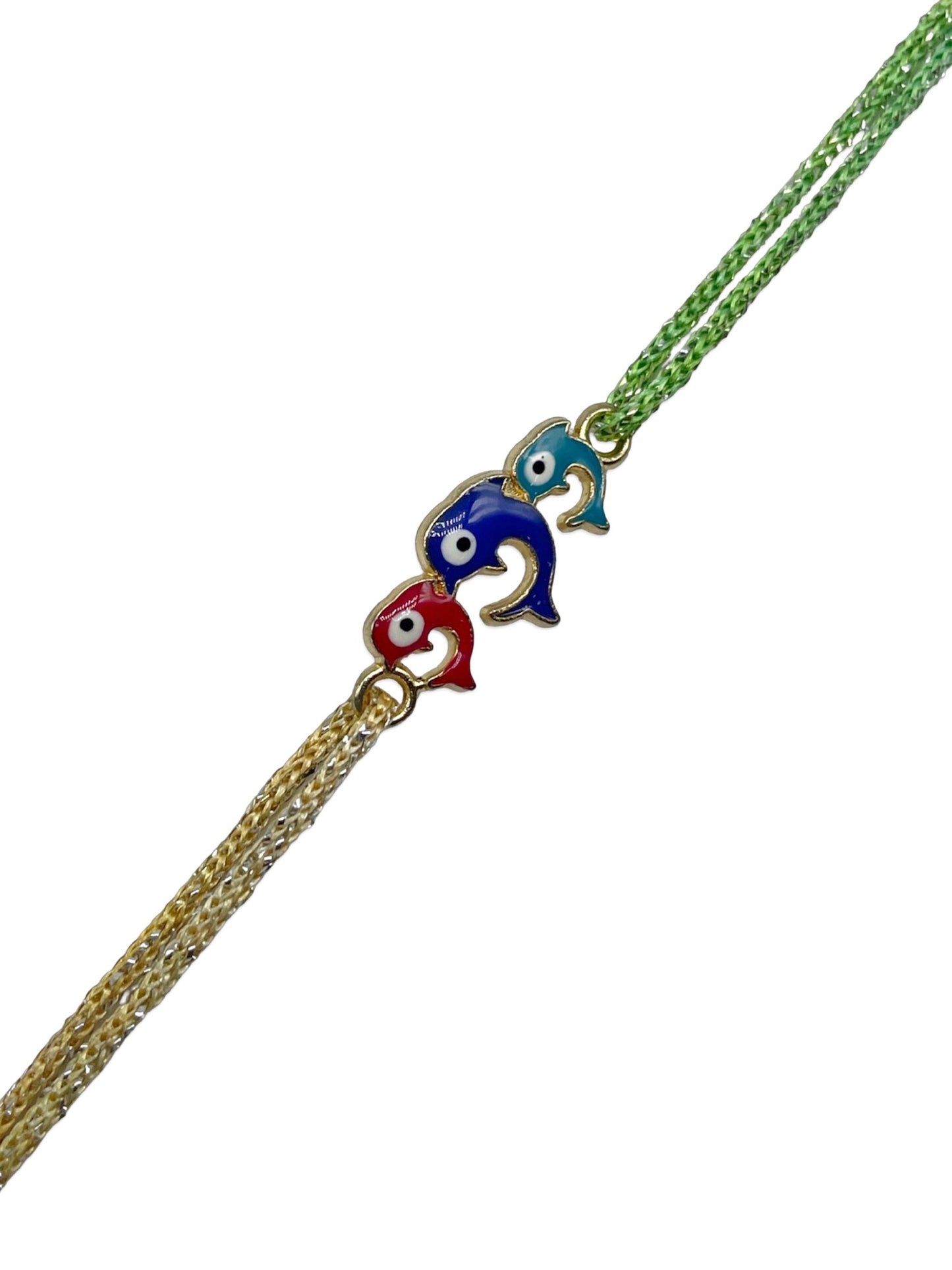 Dolphin Evil Eye Charm Rakhi Lumba