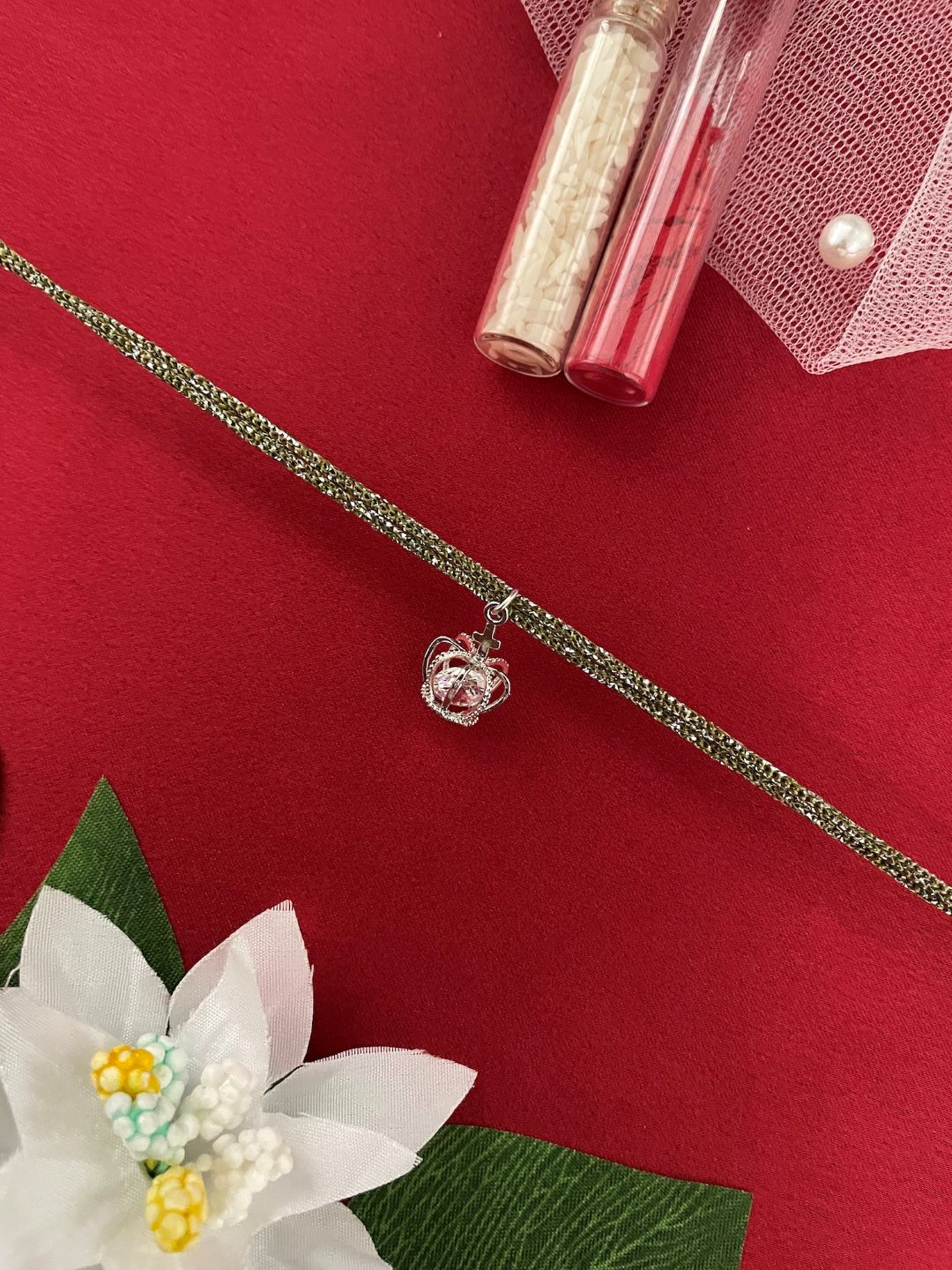 Royal Queen Crown Charm Rakhi Lumba