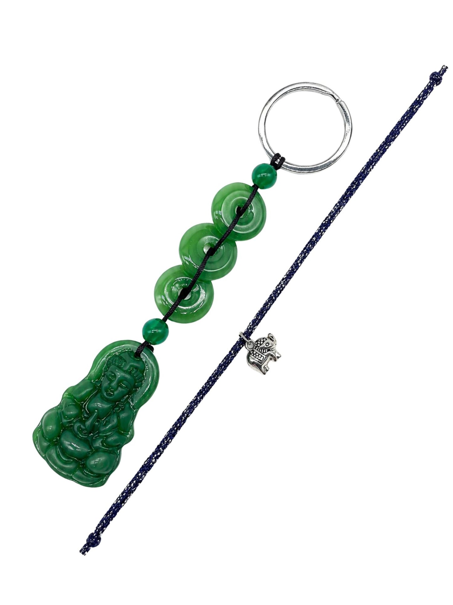 (Set of 2) Buddha Elephant Latkan Lumba Rakhi Bhaiya Bhabhi