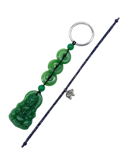 (Set of 2) Buddha Elephant Latkan Lumba Rakhi Bhaiya Bhabhi