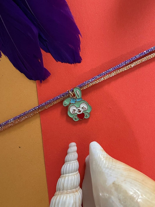 Enamel Rabbit Charm Rakhi Lumba