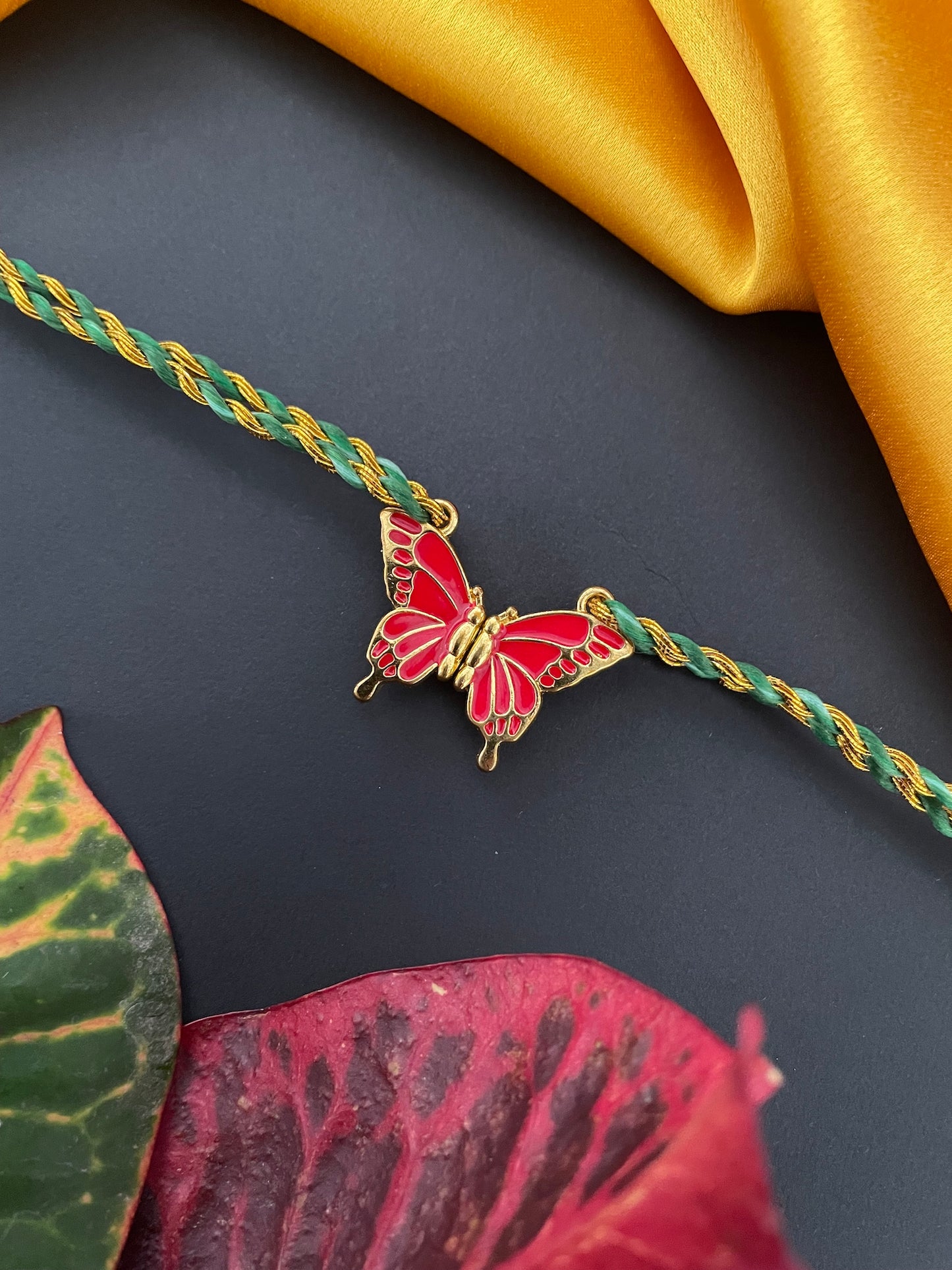 Red Butterfly Magnet Rakhi Lumba