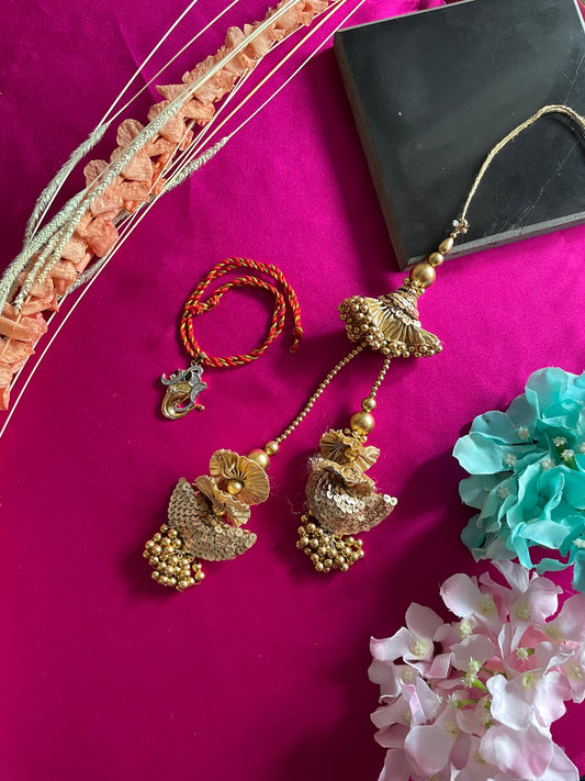 (Set of 2) Ganesha OM/Tassel Lumba Rakhi