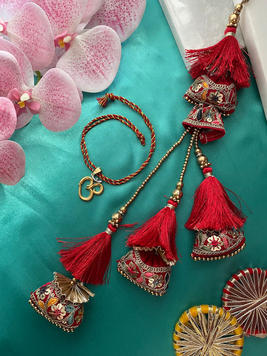 (Set of 2) OM Pendant/Tassel Lumba Rakhi