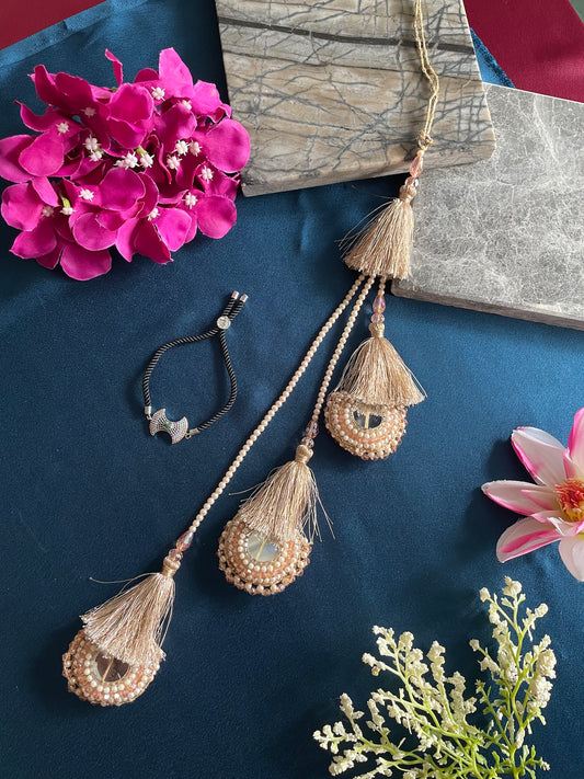 (Set of 2) AD Bow/Tassel Lumba Rakhi