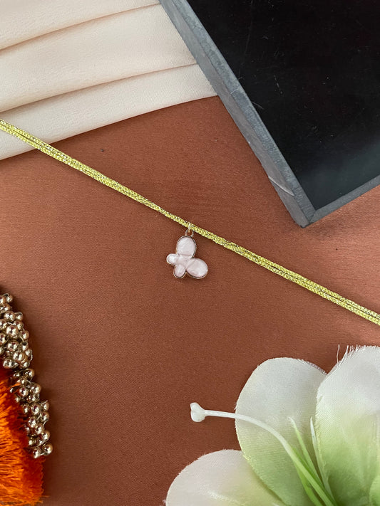 Pink Flower Charm Rakhi Lumba
