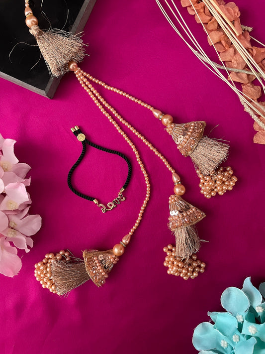 (Set of 2) AD LOVE/Tassel Lumba Rakhi