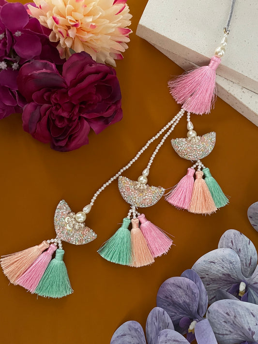 Tassel/Pearl 3 Layer Latkan Lumba Rakhi