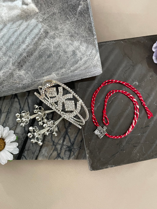 (Set of 2) Mahev/ Ka With Ghungroo Lumba Rakhi