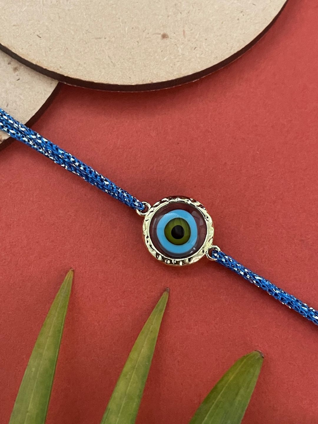 Sky Blue Evil Eye Charm Rakhi Lumba