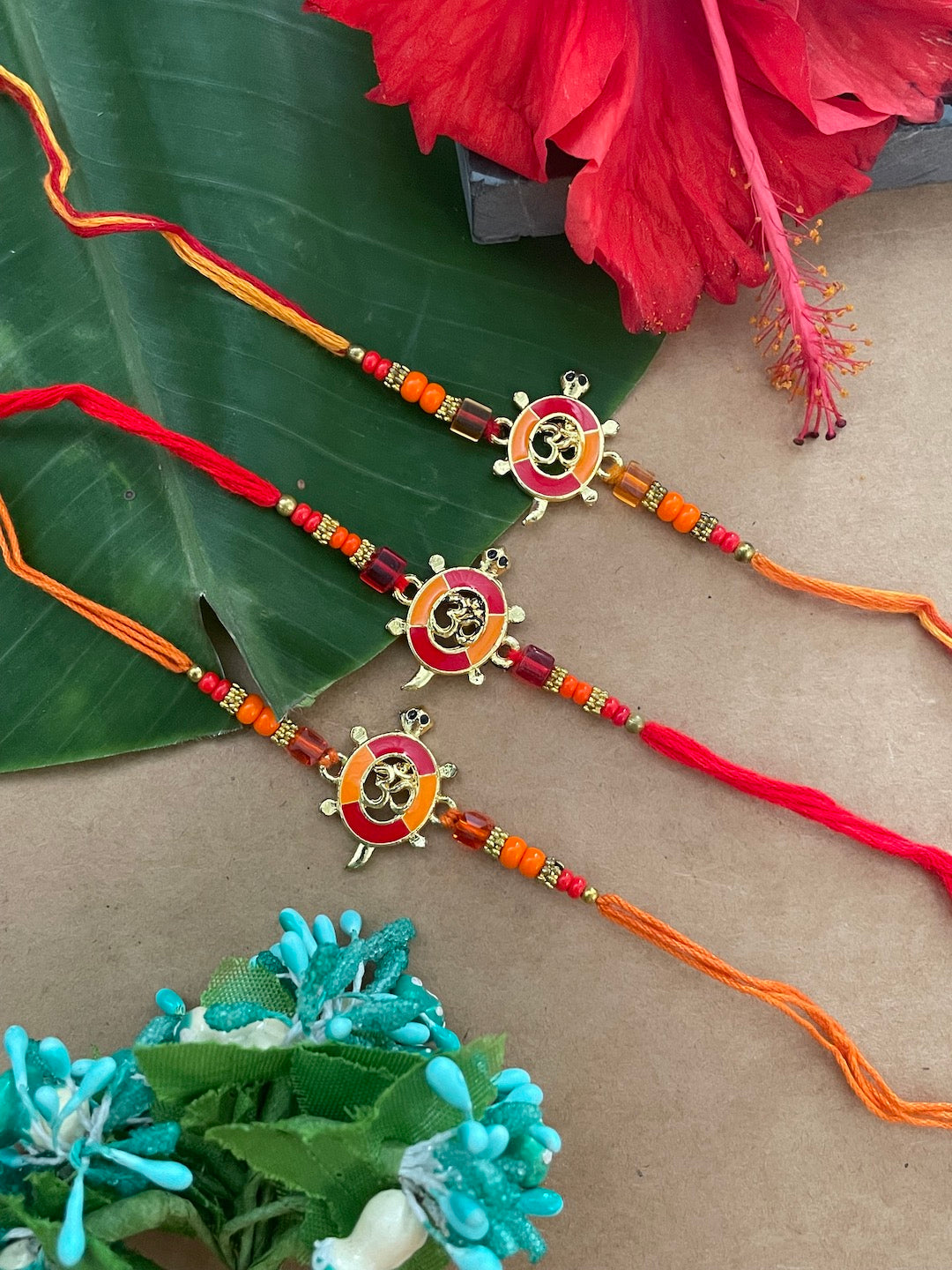Shop Set Of 3 Tortoise OM Rakhi Bracelet Online Digital Dress Room shop-set-of-3-tortoise-om-rakhi-bracelet-online-digital-dress-room