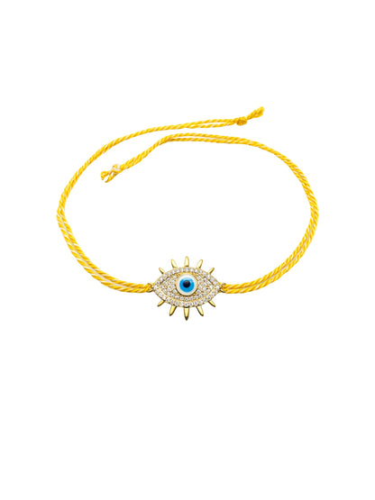 (Set of 2) Evil Eye Ganesha Rakhi Bracelet Bhai Bhaiya Bro