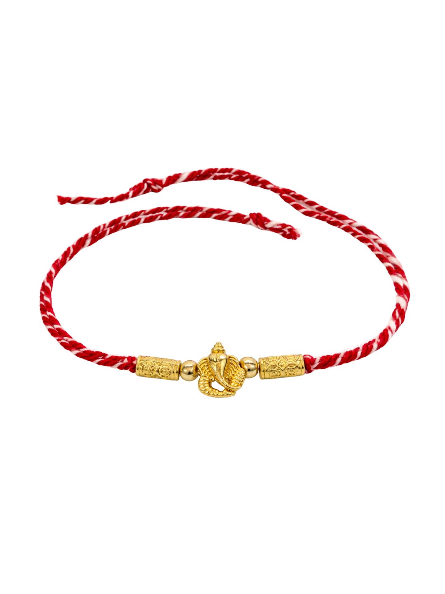Gold Ganpati Rakhi Bracelet Brother Bhaiya Bhai BRO