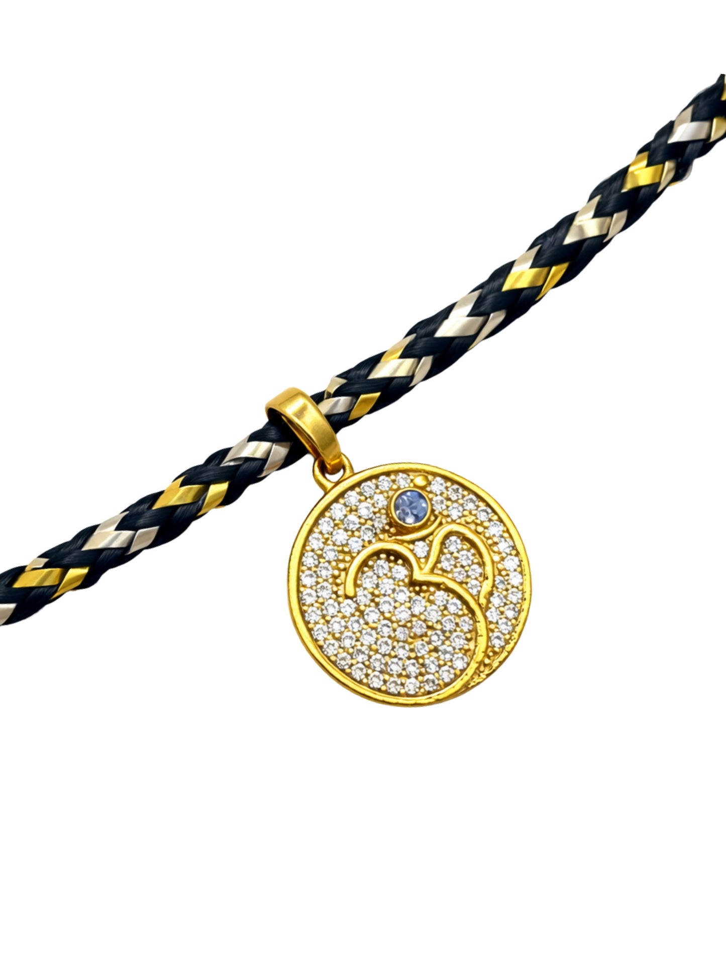 Gold-Plated OM Pendant Rakhi Bracelet Bhai Bhaiya Bro