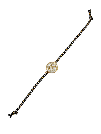 Gold-Plated OM Pendant Rakhi Bracelet Bhai Bhaiya Bro