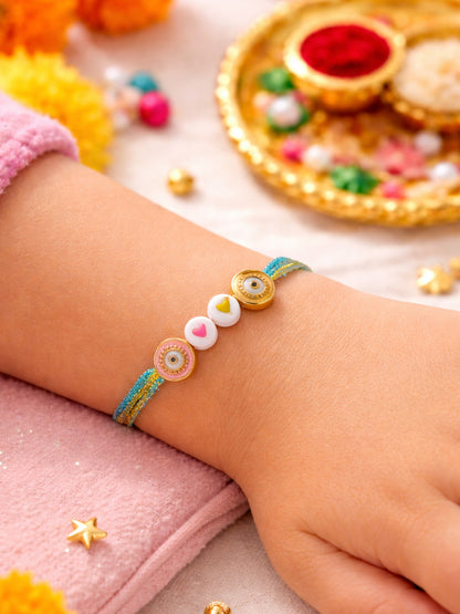 Gold-Plated Kids Rakhi Bracelet For Bhaiya Bro Bhai