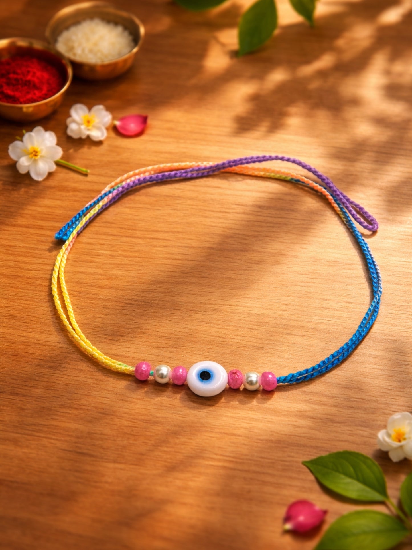 Evil Eye Charm Kids Rakhi Bracelet For Bhai Bhaiya Bro