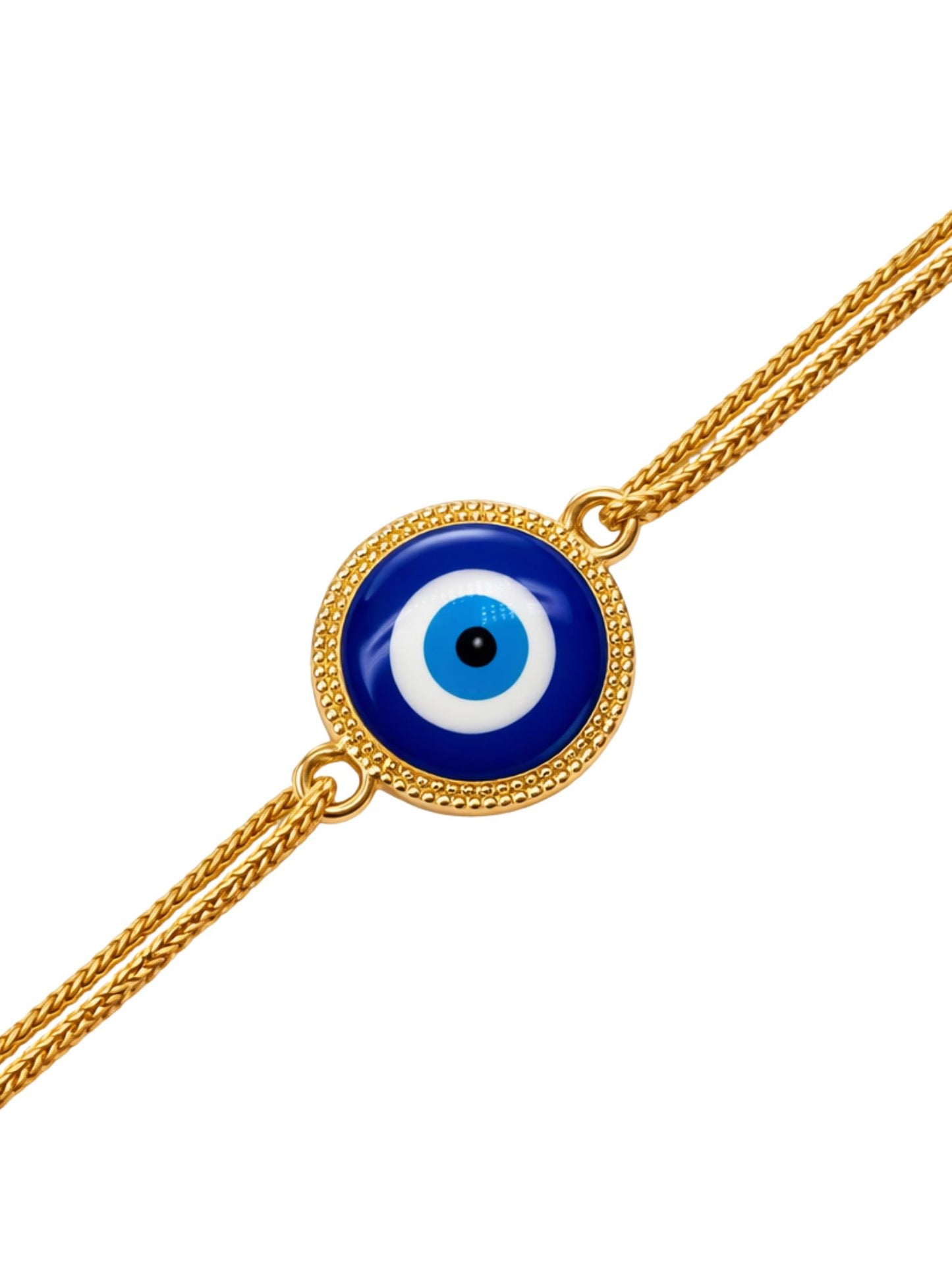 Blue Evil Eye Charm Bracelet Rakhi For Bhai Bhaiya Bro