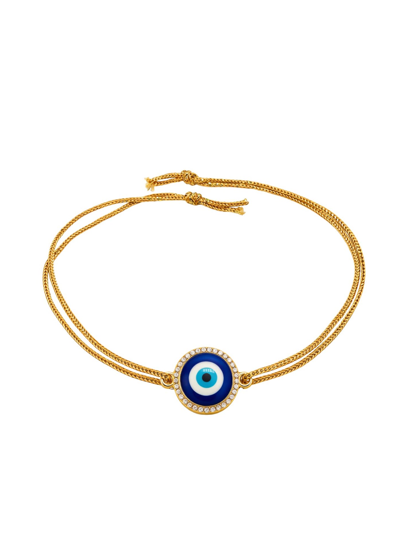 Blue Evil Eye Charm Bracelet Rakhi For Bhai Bhaiya Bro