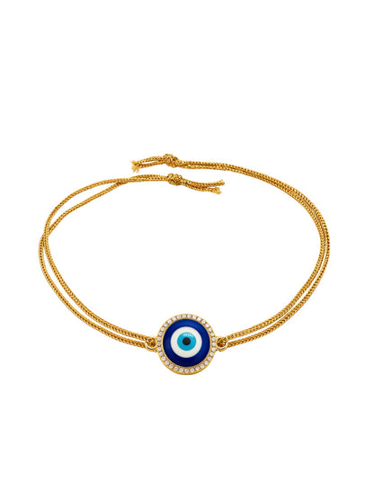 Blue Evil Eye Charm Bracelet Rakhi For Bhai Bhaiya Bro