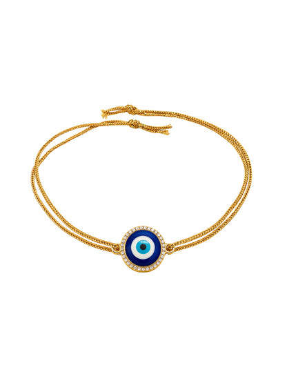(Set of 2) Evil Eye Black Ball Bracelet Rakhi For Bhai Bhaiya Bro