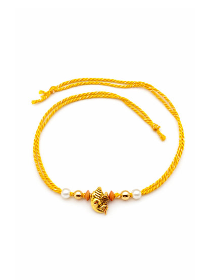 Ganesha Charm Rakhi Bracelet For Bhai Bhaiya Bro