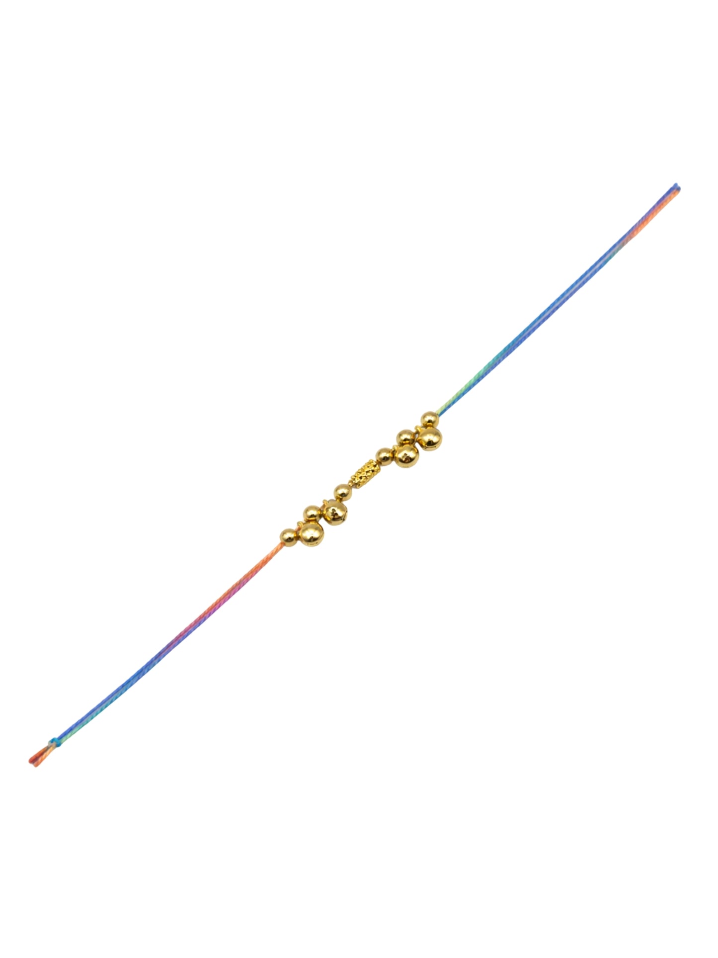 Multicolor Thread Drop Charm Rakhi Bracelet For Bhai Bhaiya Bro