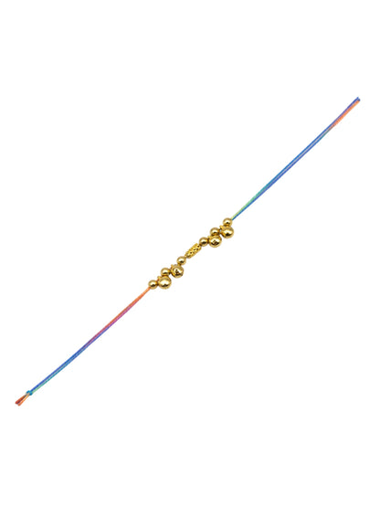 Multicolor Thread Drop Charm Rakhi Bracelet For Bhai Bhaiya Bro